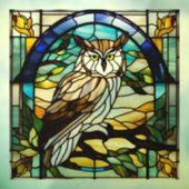 Faux Glas in lood Owl Raamsticker (Vel 3)