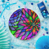 Faux Glas in lood Papieren Bordje (Feest)