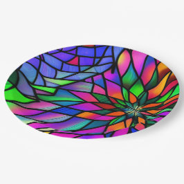 Faux Glas in lood Papieren Bordje