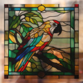 Faux Glas in lood Parrot Raamsticker (Vel 2)