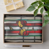 Faux Glas in lood Poinsettia voor Decoupage Craft Tissuepapier (Geschenk)