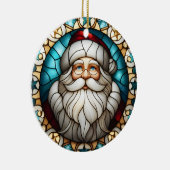 Faux Glas in lood Santa Christmas Ornament 4 (Rechts)