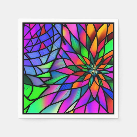 Faux Glas in lood Servet (Voorkant)