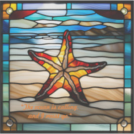 Faux Glas in lood Starfish Sticker
