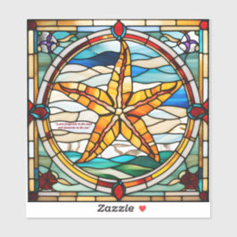 Faux Glas in lood Starfish Sticker