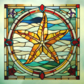 Faux Glas in lood Starfish Window Cling Raamsticker (Vel 3)