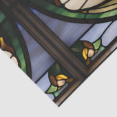 Faux Glas in lood Tea Cup en schotel voor Decoupag Tissuepapier (Detail)