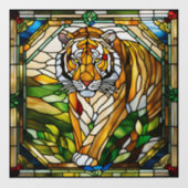 Faux Glas in lood Tiger Raamsticker (Vel)