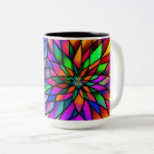 Faux Glas in lood Tweekleurige Koffiemok (Voorkant rechts)