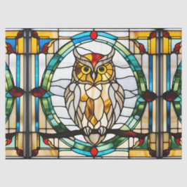 Faux Glas in lood Uil voor Decoupage Craft Tissue Tissuepapier