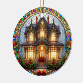 Faux Glas in lood Victoriaans Huis Ornament (Links)