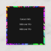 Faux Glas in lood Vierkante Visitekaartje (Achterkant)