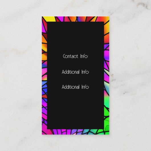 Faux Glas in lood Visitekaartje (Achterkant)