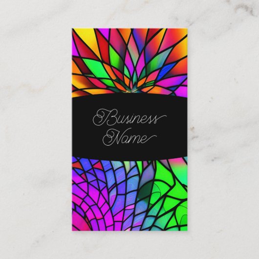 Faux Glas in lood Visitekaartje (Voorkant)