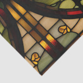 Faux Glas in lood Vogelkooi met Vogel voor Decoupa Tissuepapier (Detail)