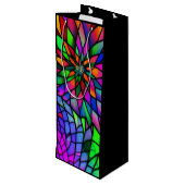 Faux Glas in lood Wijn Cadeautas (Achterkant Gekanteld)