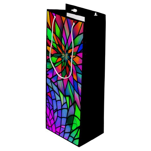 Faux Glas in lood Wijn Cadeautas (Voorkant Gekanteld)