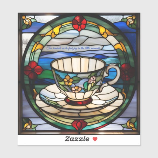 Faux Glas in lood Zee Schildpad Sticker (Vel)