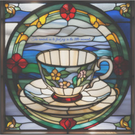 Faux Glas in lood Zee Schildpad Sticker