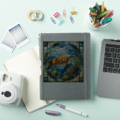 Faux Glas in lood Zee Turtle Sticker (iPad Cover)