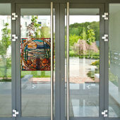 Faux glas-in-lood  zeekanaal raamsticker