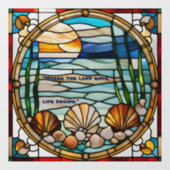 Faux glas-in-lood  zeekanaal raamsticker (Vel)