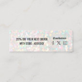 faux glitter achtergrond mini-visitekaartje mini visitekaartje (Achterkant)