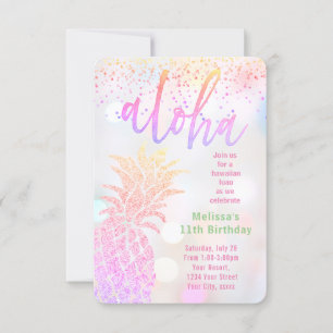 faux glitter anananas verjaardag kaart