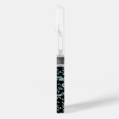 Faux Glitter Aqua Damask Monogram Case-Mate iPhone Case (Achterkant / Links)