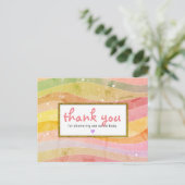 Faux Glitter Baby shower Hartelijk dank Briefkaart (Staand voorkant)