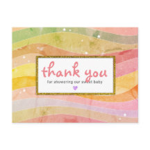 Faux Glitter Baby shower Hartelijk dank