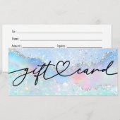 faux glitter background gift certificaat (Voorkant / Achterkant)