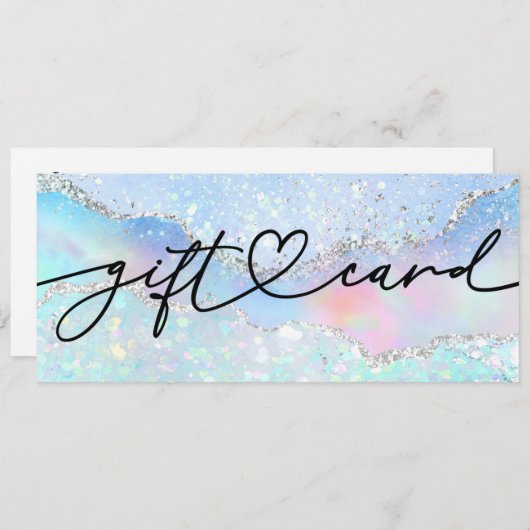 faux glitter background gift certificaat (Voorkant / Achterkant)