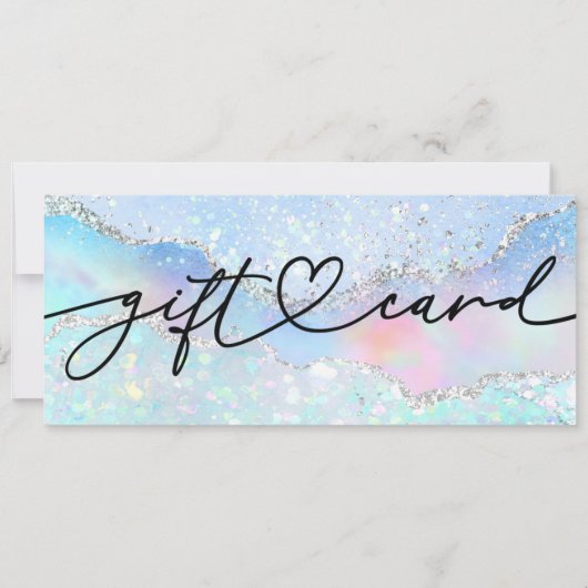 faux glitter background gift certificaat (Voorkant)