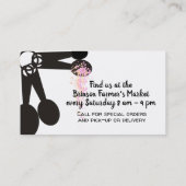 Faux glitter bakkerij bakkerijkoek visitekaartje (Achterkant)