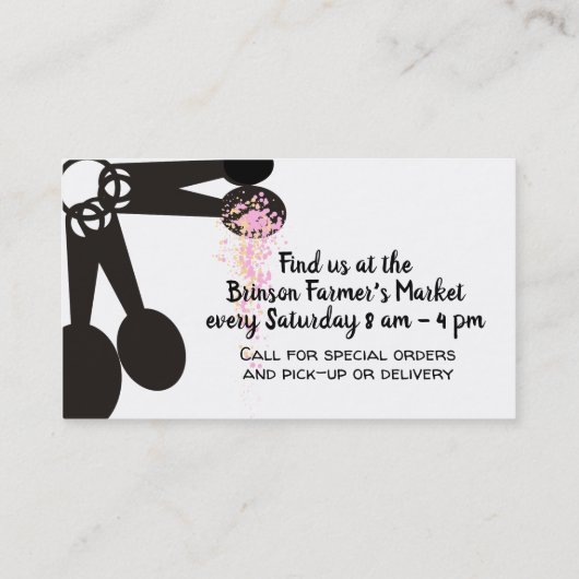 Faux glitter bakkerij bakkerijkoek visitekaartje (Achterkant)