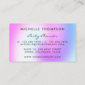 Faux Glitter Balloon Visitekaartje Planner (Achterkant)