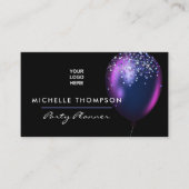 Faux Glitter Balloon Visitekaartje Planner (Voorkant)