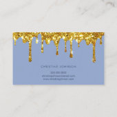 faux glitter bee and flowers Business Card Visitekaartje (Achterkant)