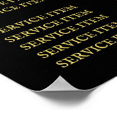 faux glitter bee logo price list poster (Hoek)