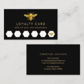 Faux Glitter Bee Loyalty Card Visitekaartje (Voorkant / Achterkant)