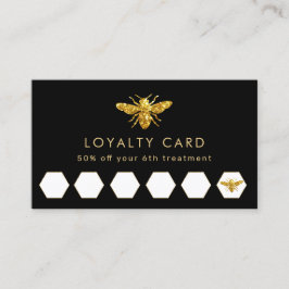 Faux Glitter Bee Loyalty Card Visitekaartje