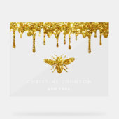 faux glitter bij acryl bord (Voorkant)