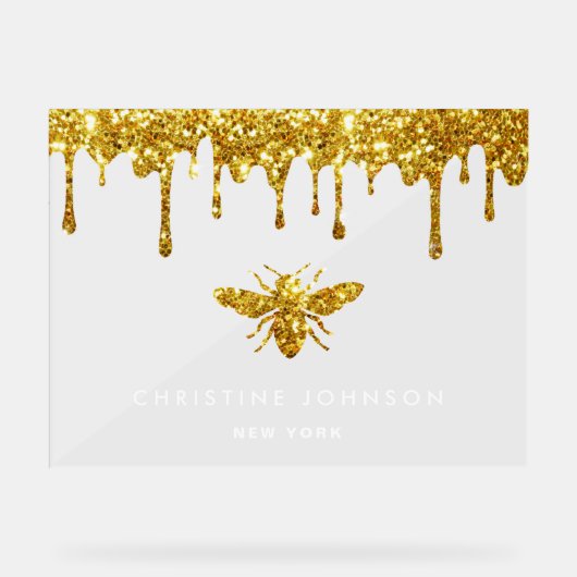 faux glitter bij acryl bord (Voorkant)