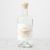 Faux glitter bij likeurfles etiket (Voorkant)