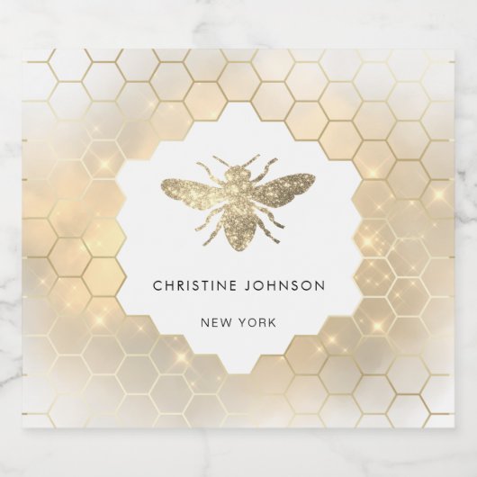 Faux glitter bij sparkling wijnetiket (Enkel label)