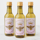 Faux glitter bij wijn etiket (Flessen)