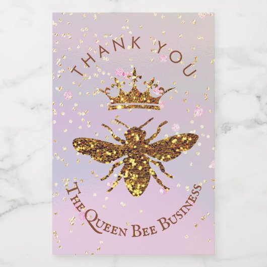 Faux glitter bij wijn etiket (Enkel label)