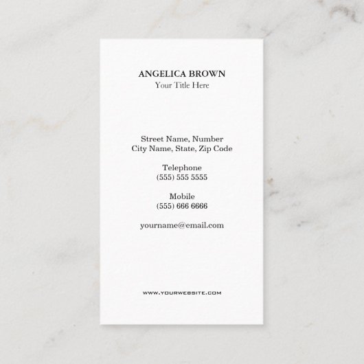 Faux Glitter & Black Butterfly Visitekaartje (Achterkant)