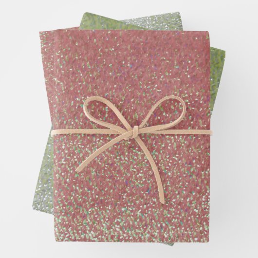 Faux Glitter Bling Wrapping Paper Sheets (In situ)